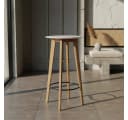 KADIMA DESIGN Bartisch Stehtisch Weiß Eiche Massivholz Skandinavisch Bild 1