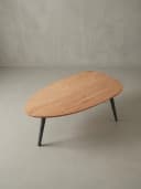 KADIMA DESIGN Couchtisch Akazie Massivholz Nierenform Braun Grau Bild 5