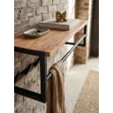 KADIMA DESIGN Wandgarderobe Akazie Massivholz Metall Modern Bild 1