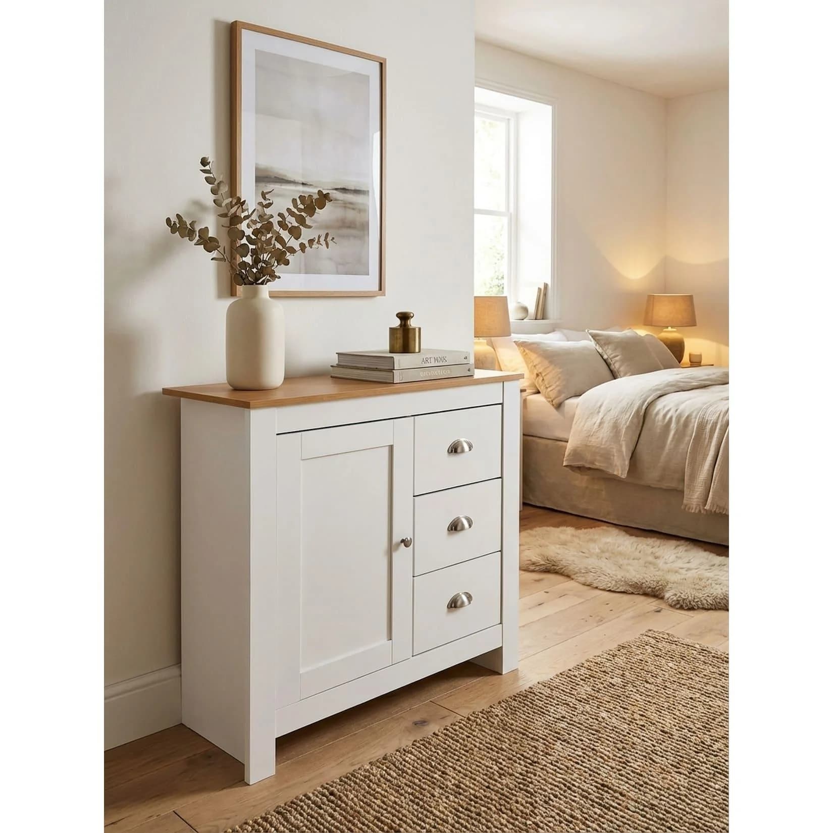 KADIMA DESIGN Sideboard Weiß/Eiche Modern