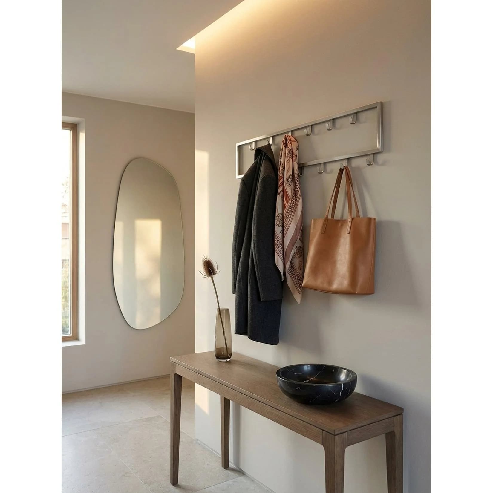 KADIMA DESIGN Wandgarderobe Silber 15 Haken