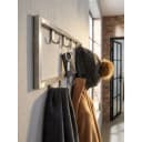 KADIMA DESIGN Wandgarderobe Metall Silber Modern 50x20x4 cm Hakenleiste Bild 1