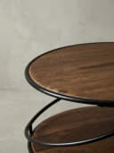 KADIMA DESIGN Couchtisch 58 cm Massivholz Metall Sofatisch Rund Wohnzimmertisch Bild 5