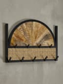 KADIMA DESIGN Wandgarderobe Mango Massivholz Rattan Hakenleiste Bild 4