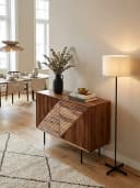 KADIMA DESIGN Kommode Sideboard Massivholz Metall Modern Braun Schwarz Bild 3