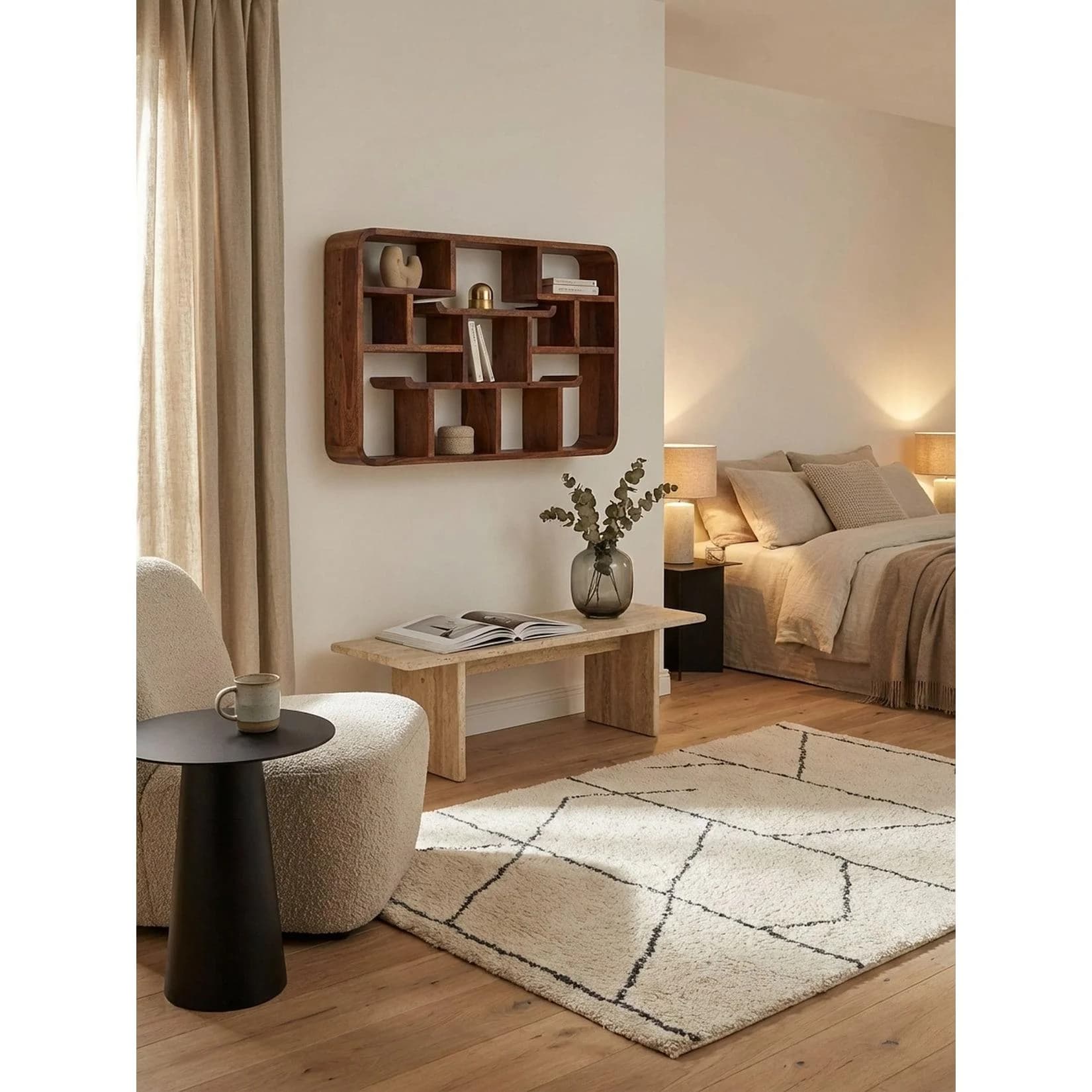 KADIMA DESIGN Wandregal Massivholz Modern Stil Schwebend - Bild 2
