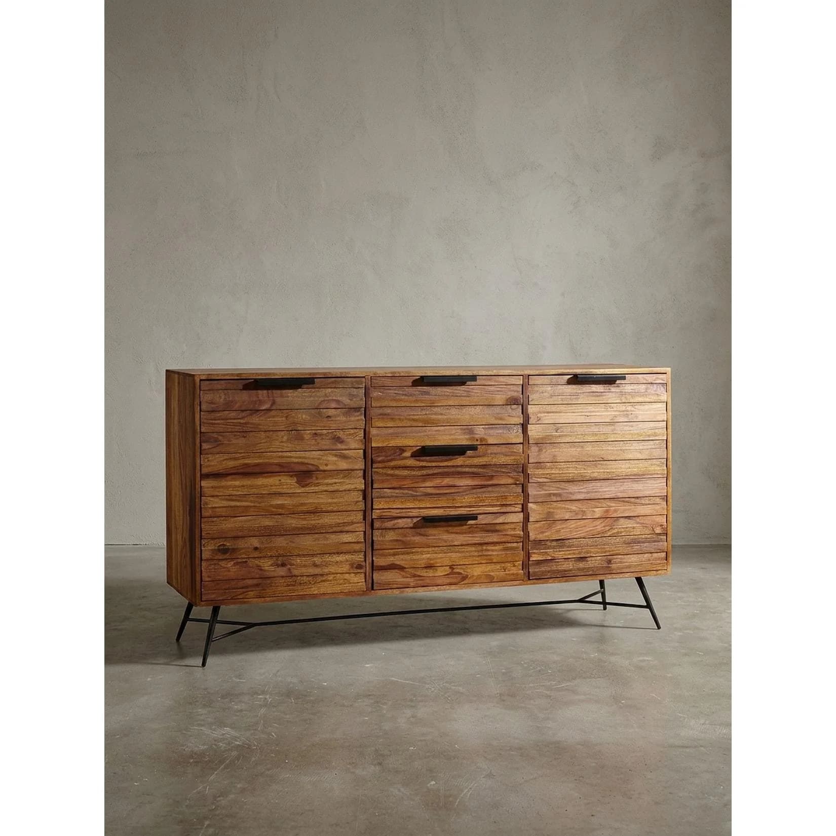 KADIMA DESIGN Sideboard Mango Massivholz Metall Industrial