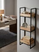 KADIMA DESIGN Wandregal Industrial Mango Massivholz Metall Bild 1