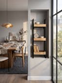 KADIMA DESIGN Wandregal Industrial Mango Massivholz Metall Bild 5