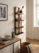KADIMA DESIGN Wandregal Industrial-Style Mango Massivholz Metall Bild 2