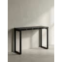 KADIMA DESIGN Konsolentisch Marmoroptik Schwarz Hochglanz Metallbeine Bild 2
