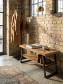 KADIMA DESIGN Sitzbank Schuhbank 100x41x40 cm Eiche-Dekor Bild 1