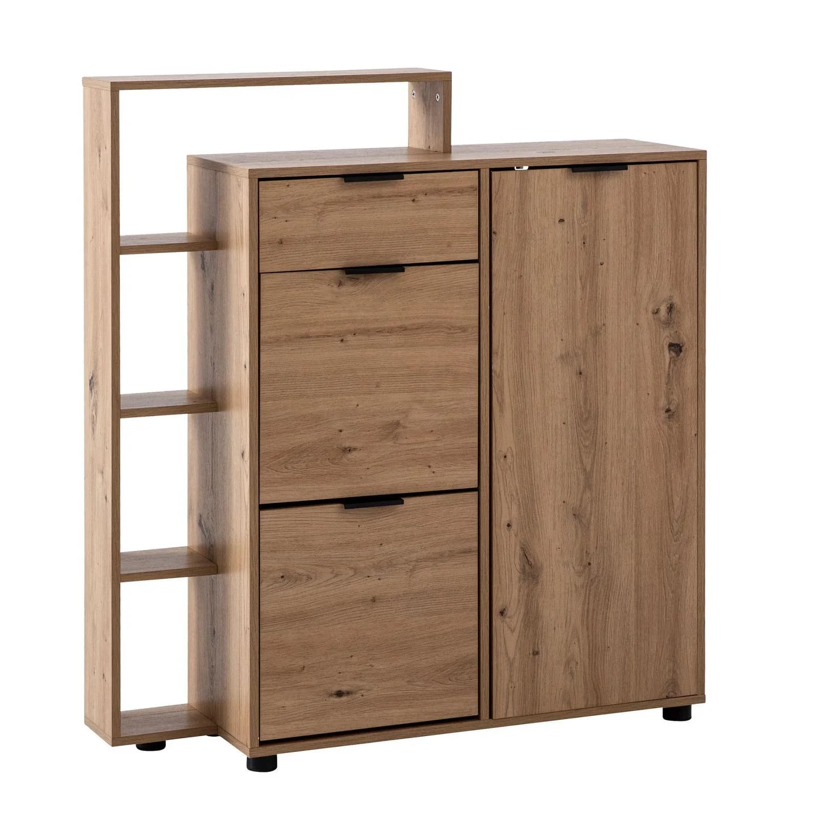 KADIMA DESIGN Schuhschrank Braun Eiche-Dekor mit Schublade