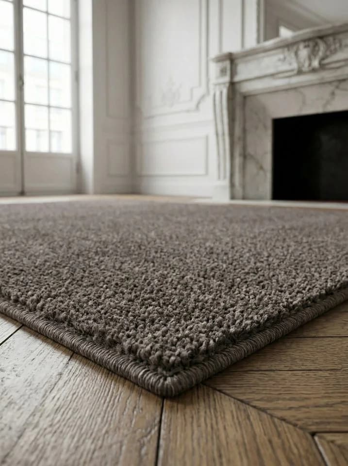 KADIMA DESIGN Teppich Kurzflor Uni Polypropylen Wohnzimmerteppich Mokka - Bild 3