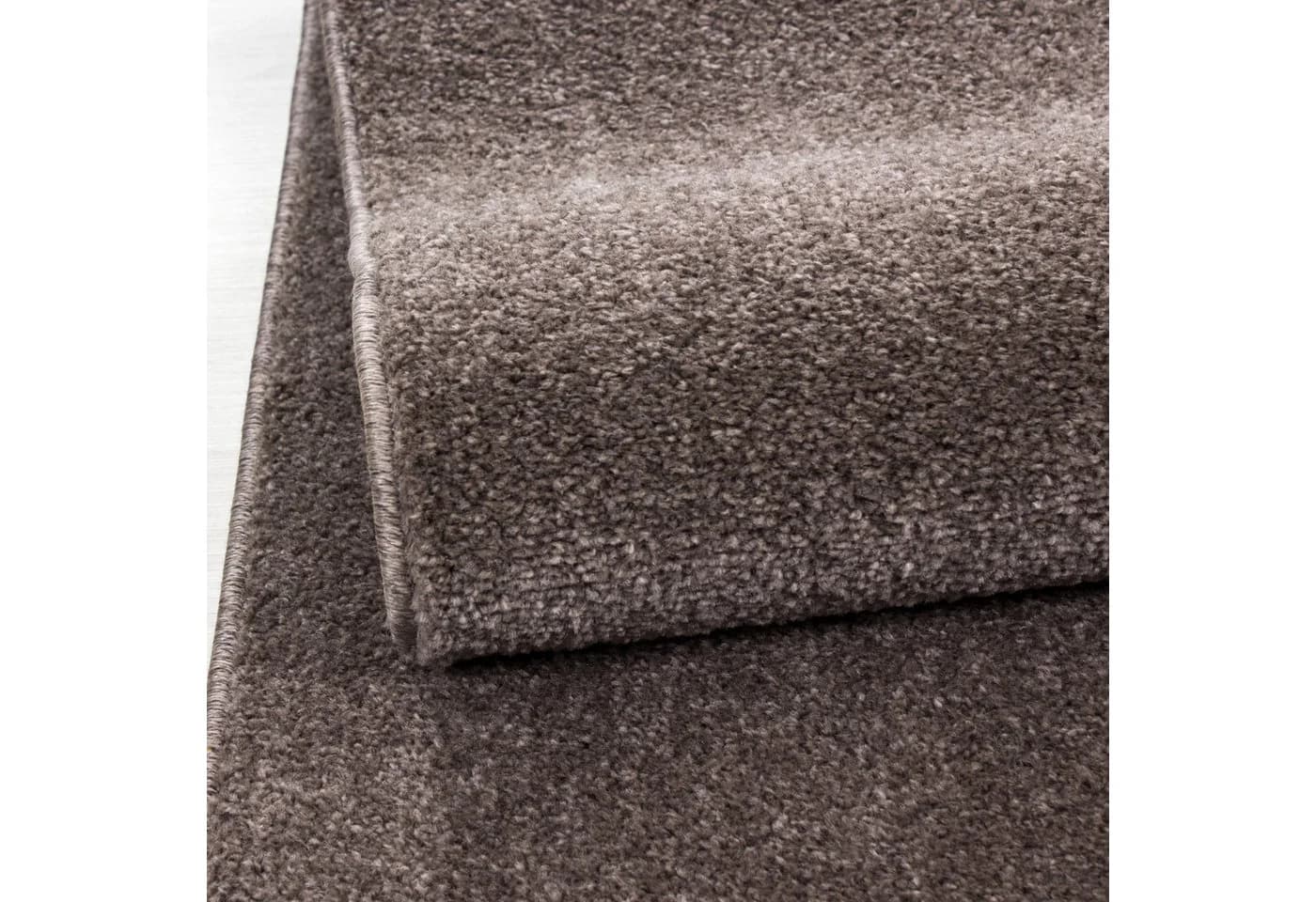 KADIMA DESIGN Teppich Kurzflor Uni Polypropylen Wohnzimmerteppich Mokka - Bild 5