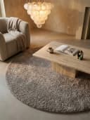 KADIMA DESIGN SALZACH Shaggy Teppich Beige 80x80 cm Bild 3