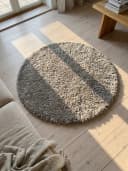 KADIMA DESIGN SALZACH Shaggy Teppich Beige 80x80 cm Bild 4