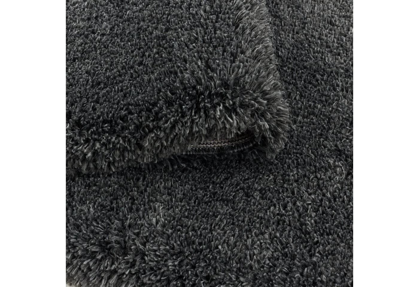 KADIMA DESIGN Shaggy Teppich Grau 80x80 cm - Bild 3