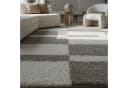KADIMA DESIGN Teppich WERFEN Shaggy Beige Karo 60x110 cm Bild 2