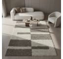 KADIMA DESIGN Teppich WERFEN Shaggy Beige Karo 60x110 cm Bild 3