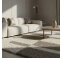 KADIMA DESIGN Teppich WERFEN Shaggy Beige Karo 60x110 cm Bild 4