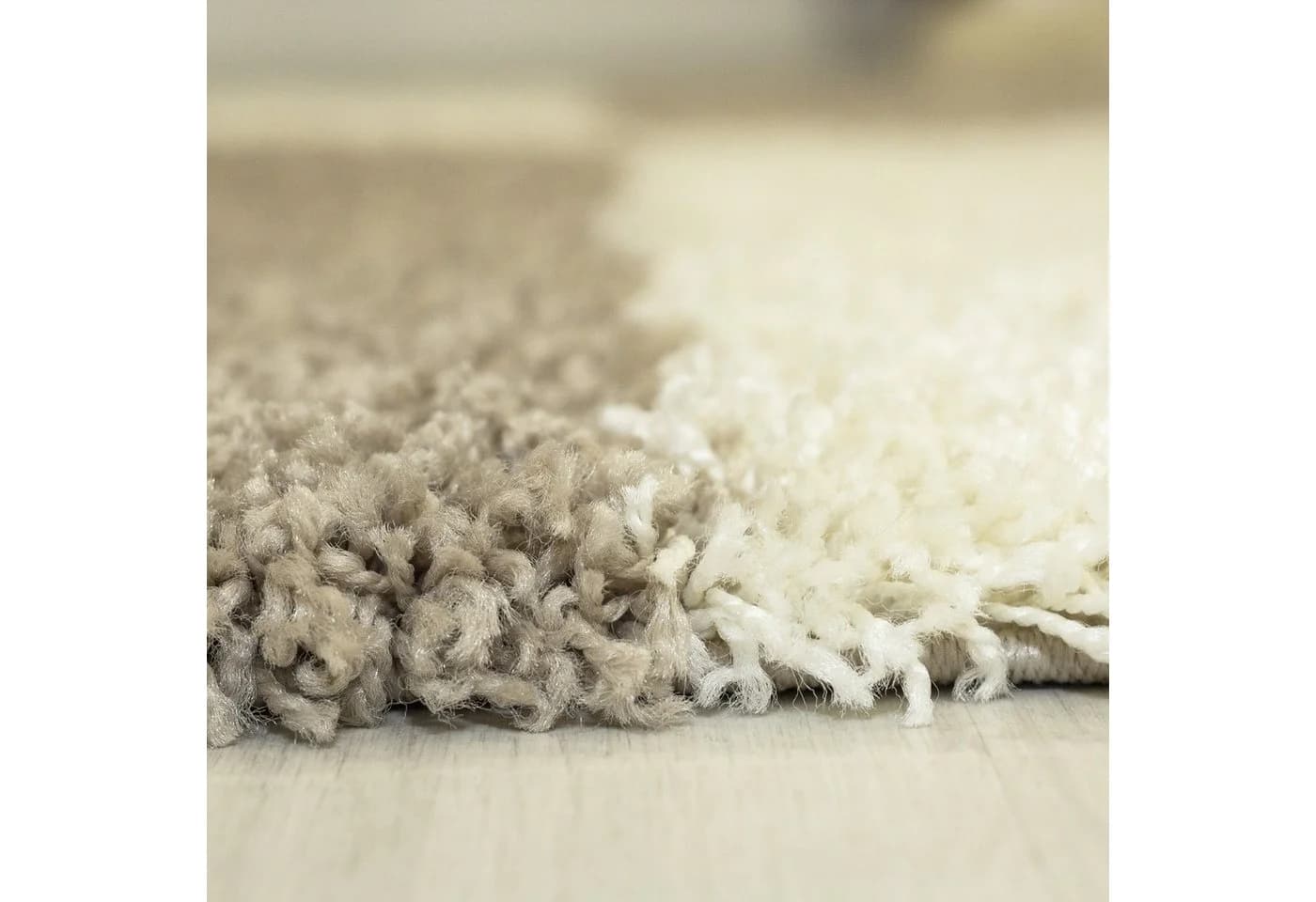 KADIMA DESIGN Teppich WERFEN Shaggy Beige Karo 60x110 cm - Bild 5