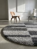 KADIMA DESIGN Teppich WERFEN Shaggy Grau Karo Bild 2
