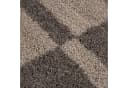 KADIMA DESIGN Teppich WERFEN Shaggy Langflor Taupe Kariert Bild 5