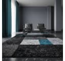 KADIMA DESIGN Teppich LATEMAR Türkis Karo Kurzflor Bild 2