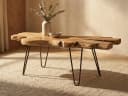 Massivart Couchtisch TALLUS Teak massiv lackiert Bild 2