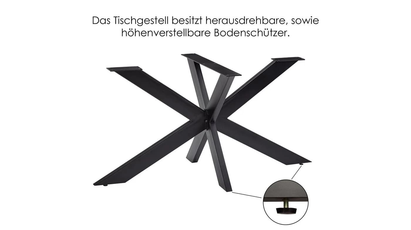 Massivart® Baumkantentisch TIMY Akazie massiv lackiert Industrial - Bild 4