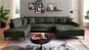 Massivart Wohnlandschaft Cord SUMMER Dunkelgrün mit Metallbeinen Bild 2