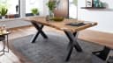 Massivart® Baumkantentisch TOMASO Mango Massivholz Industrial Bild 1