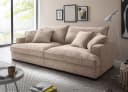 Massivart Big-Sofa TRIBECCA Cord Beige 4-Sitzer mit Kissen Bild 2
