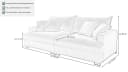 Massivart Big-Sofa TRIBECCA Cord Beige 4-Sitzer mit Kissen Bild 3
