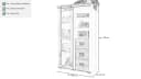 Massivart® Vitrine EMANUEL Massivholz Mango Industrial Style Bild 3