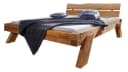 Massivart® Balkenbett BENKA Massivholz Fichte Eiche-Natur Bild 1