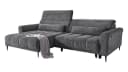 Massivart® Ecksofa LOGAN Grau Elektrische Sitztiefenverstellung Bild 1