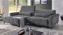 Massivart® Ecksofa LOGAN Grau Elektrische Sitztiefenverstellung Bild 2