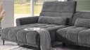 Massivart® Ecksofa LOGAN Grau Elektrische Sitztiefenverstellung Bild 4