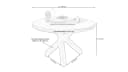 Massivart® Esstisch EDUARDO Massivholztisch Rund 130 cm Akazienholz Lackiert Metallgestell Schwarz Bild 3