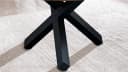 Massivart® Esstisch EDUARDO Massivholztisch Rund 130 cm Akazienholz Lackiert Metallgestell Schwarz Bild 5