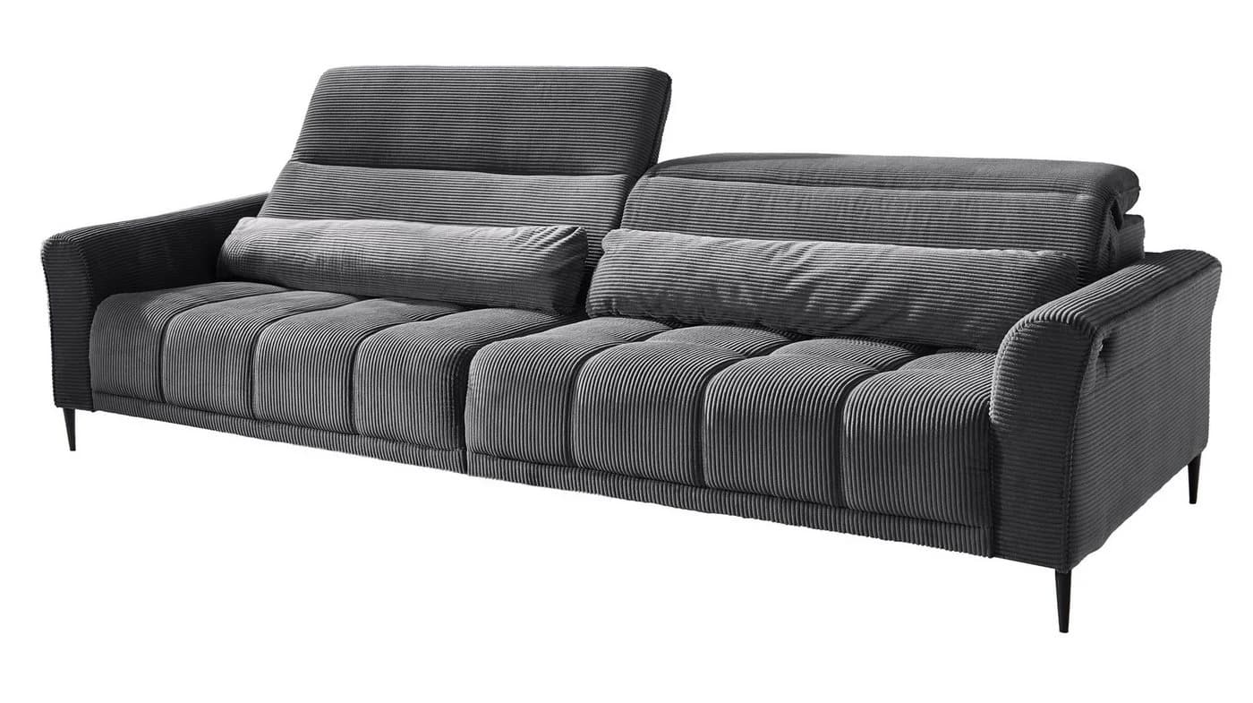 Massivart Big-Sofa LOGAN Cord Grün Beige Grau 4-Sitzer - Bild 2