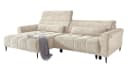 Massivart Ecksofa LOGAN Cord Beige mit elektrischer Sitztiefenverstellung Bild 1