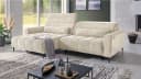 Massivart Ecksofa LOGAN Cord Beige mit elektrischer Sitztiefenverstellung Bild 2
