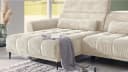 Massivart Ecksofa LOGAN Cord Beige mit elektrischer Sitztiefenverstellung Bild 4