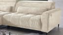 Massivart Ecksofa LOGAN Cord Beige mit elektrischer Sitztiefenverstellung Bild 5