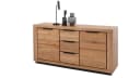 Massivart Sideboard GRENO Wildeiche Geölt Schwarz Metallgriffe Bild 2