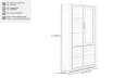 Massivart® Vitrine GRENO Vitrinenschrank Wildeiche Massivholz 3 Türen Bild 1