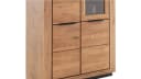 Massivart® Vitrine GRENO Vitrinenschrank Wildeiche Massivholz 3 Türen Bild 4